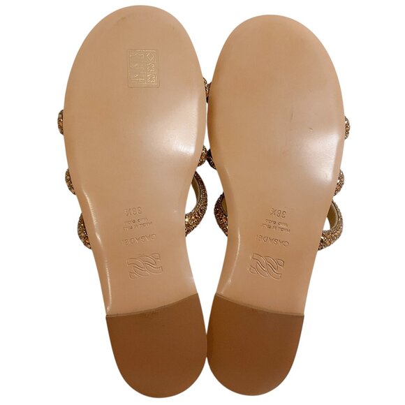 Casadei Honey Topaz Satin Stratosphere Sandals - Picture 10 of 10